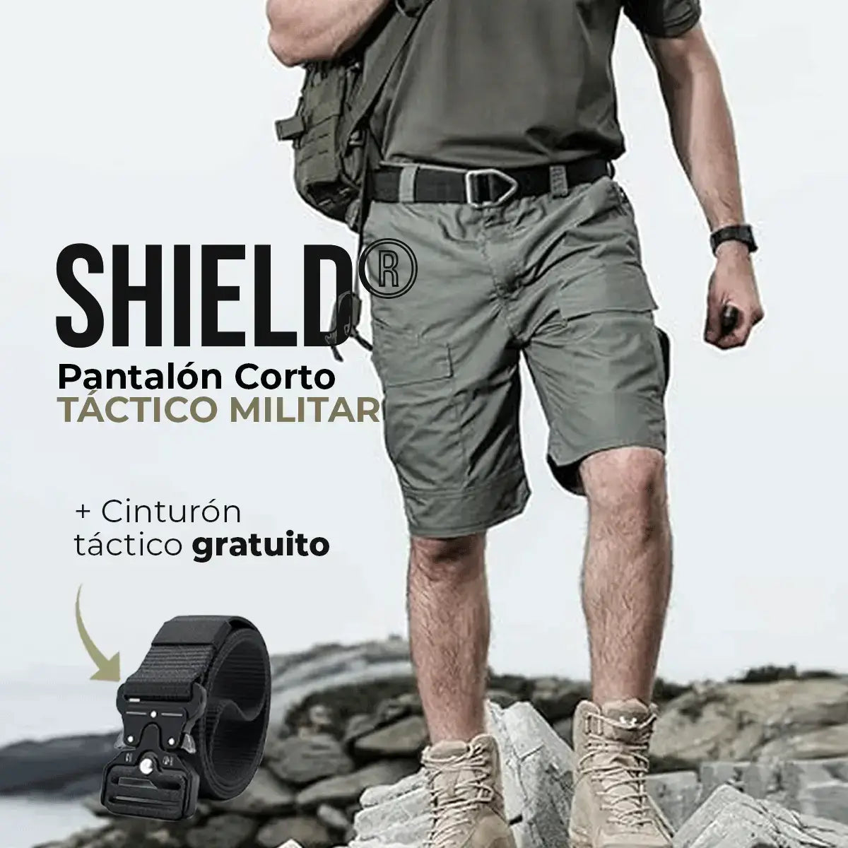 Pantalón Corto Táctico Militar para Hombres Shield® (+ Cinturón Táctico Gratis)