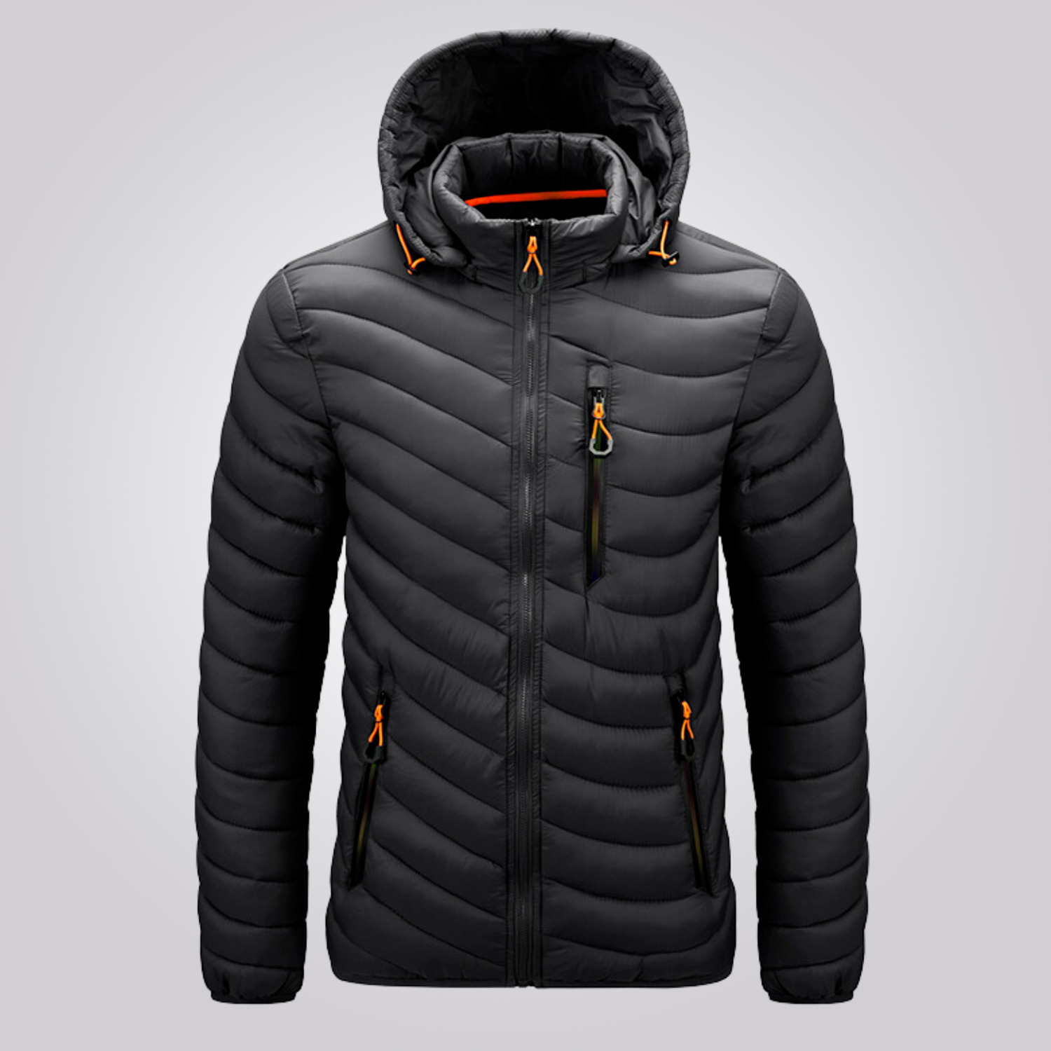 Veste Puffer Homme à Capuche Amovible